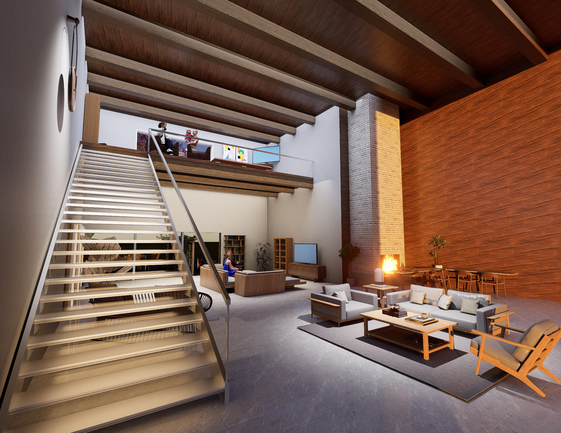 Living Room Design Concept Render